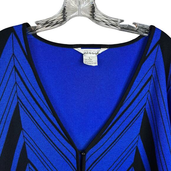 Exclusively Misook Striped Cardigan Sweater - Picture 5 of 8